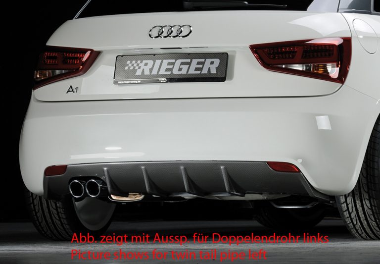 Audi A1 8X Pre Facelift Rieger Rear Diffuser non S-Line – Rieger ...