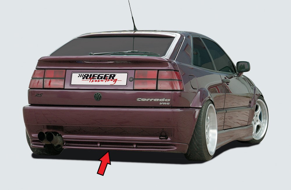 VW Corrado Two Piece Rear Lower Apron ABS Plastic - Image 2